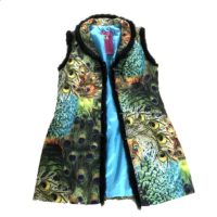 Vest med påfuglemotiv flere størrelser