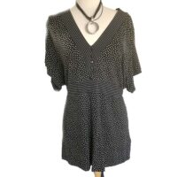 Sort bluse med hvide prikker str. 48 fra elena miro